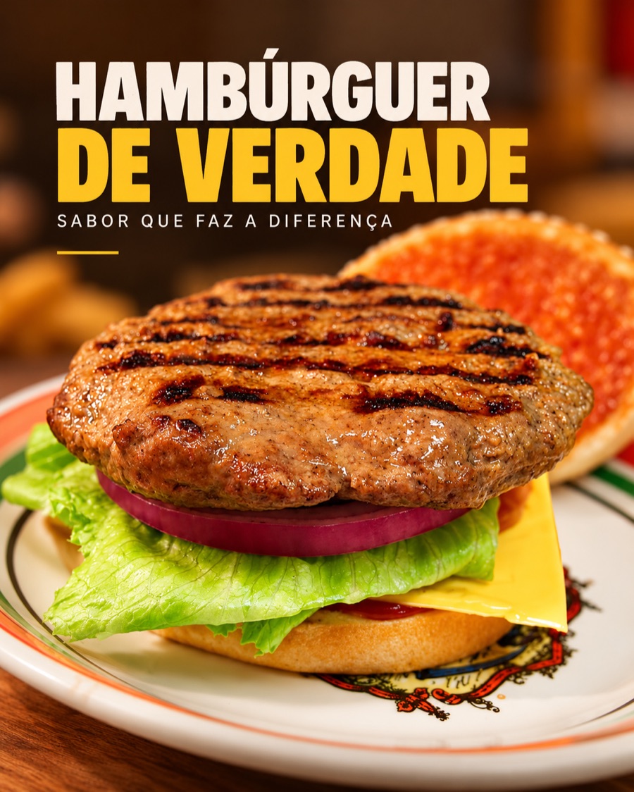 Hambúrguer depois: foto de campanha feita com /offerheroclean